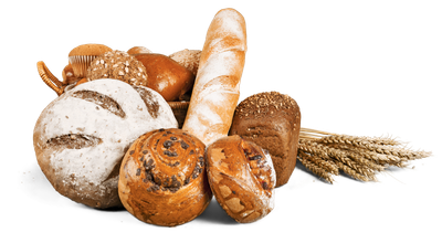 Des pains, baguettes et épis de blé
