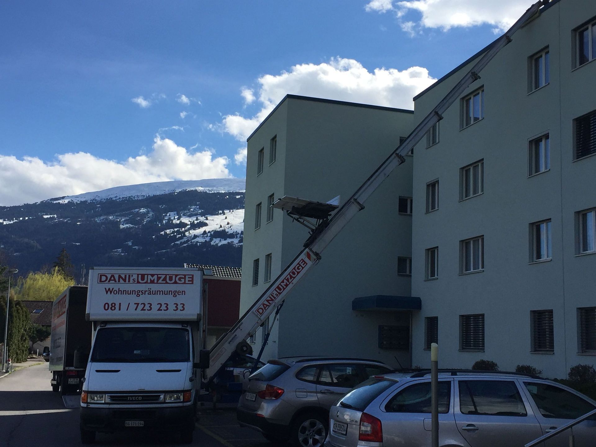 Dani's Umzüge Sargans - Möbellift, Aussenlift