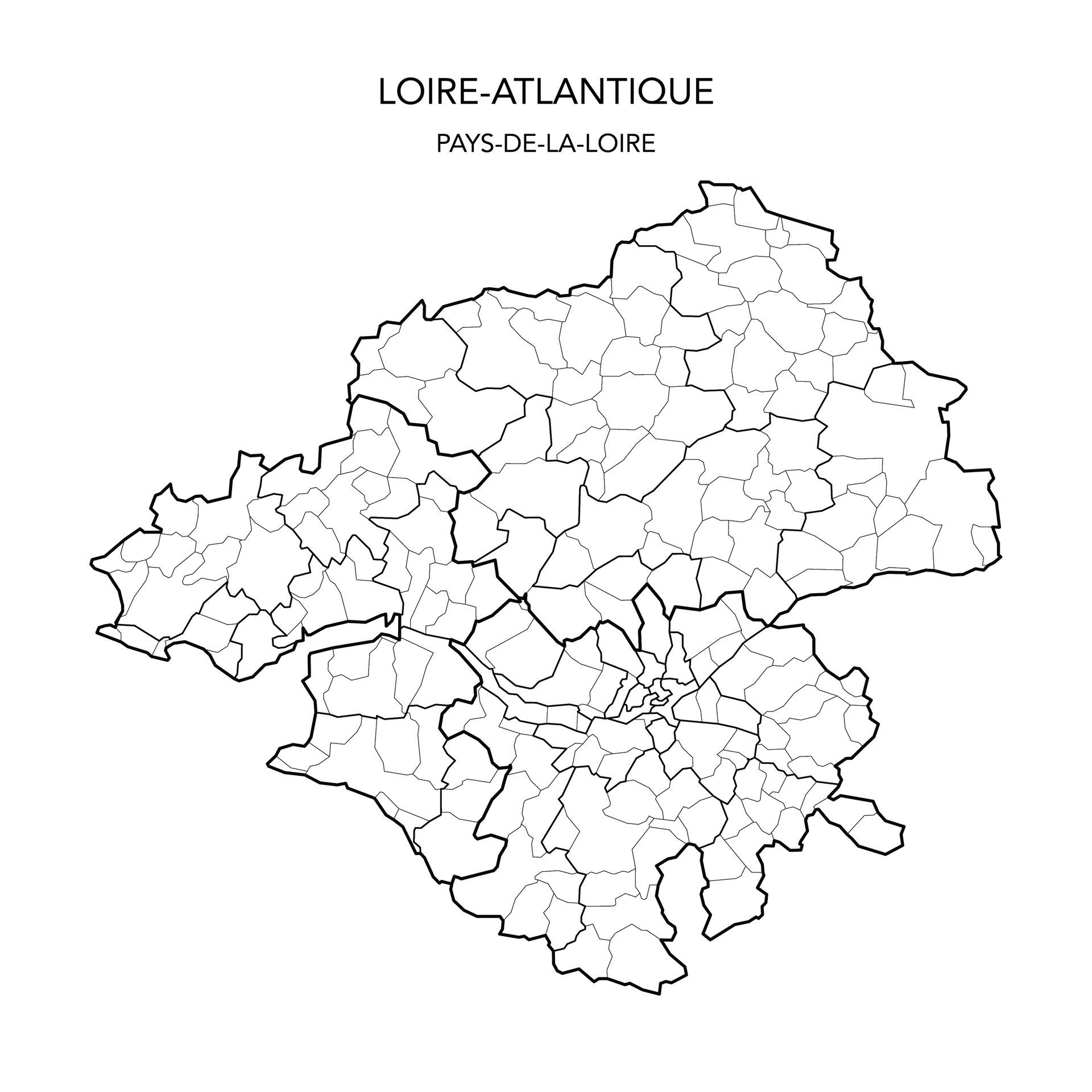 Carte du département de Loire-Atlantique