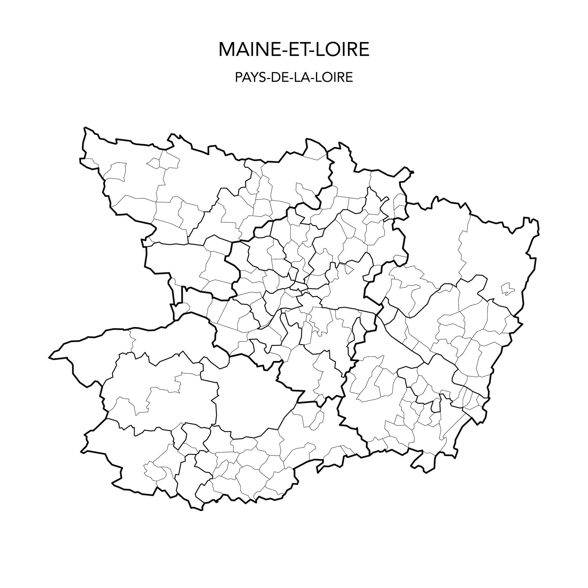Carte du département de Maine-et-Loire