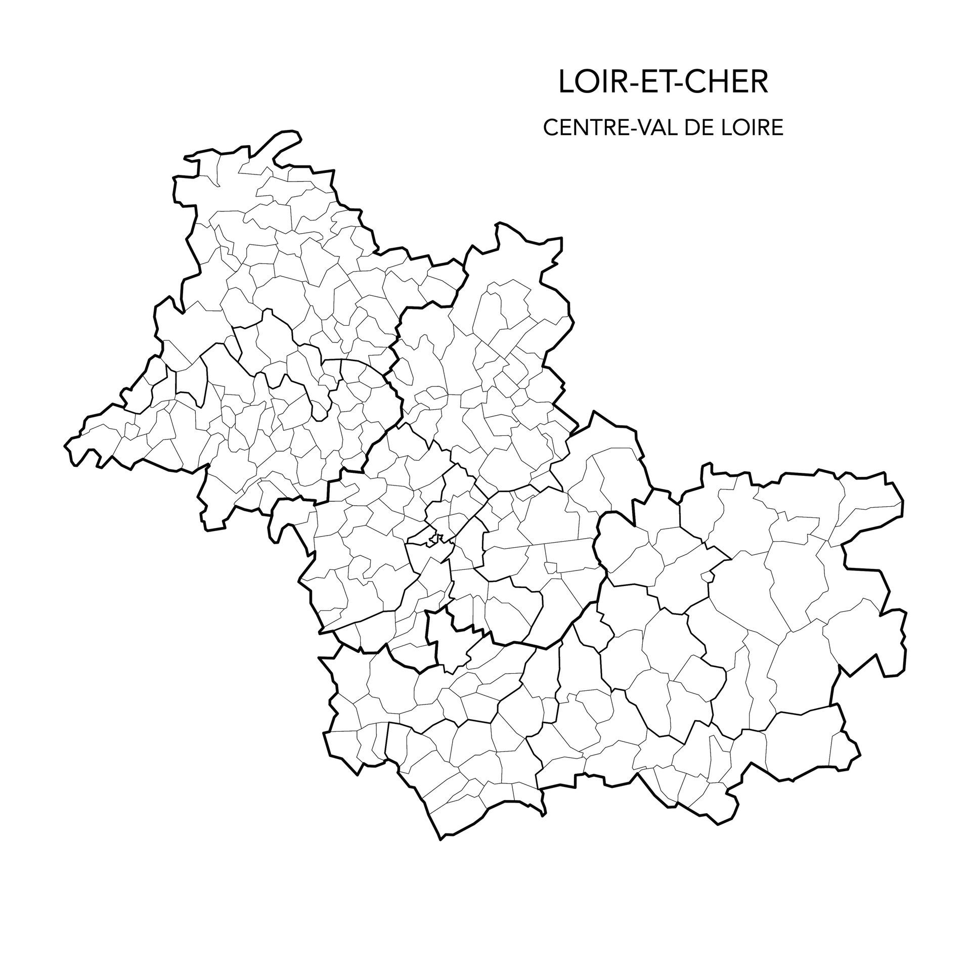 Carte du département du Loir-et-Cher