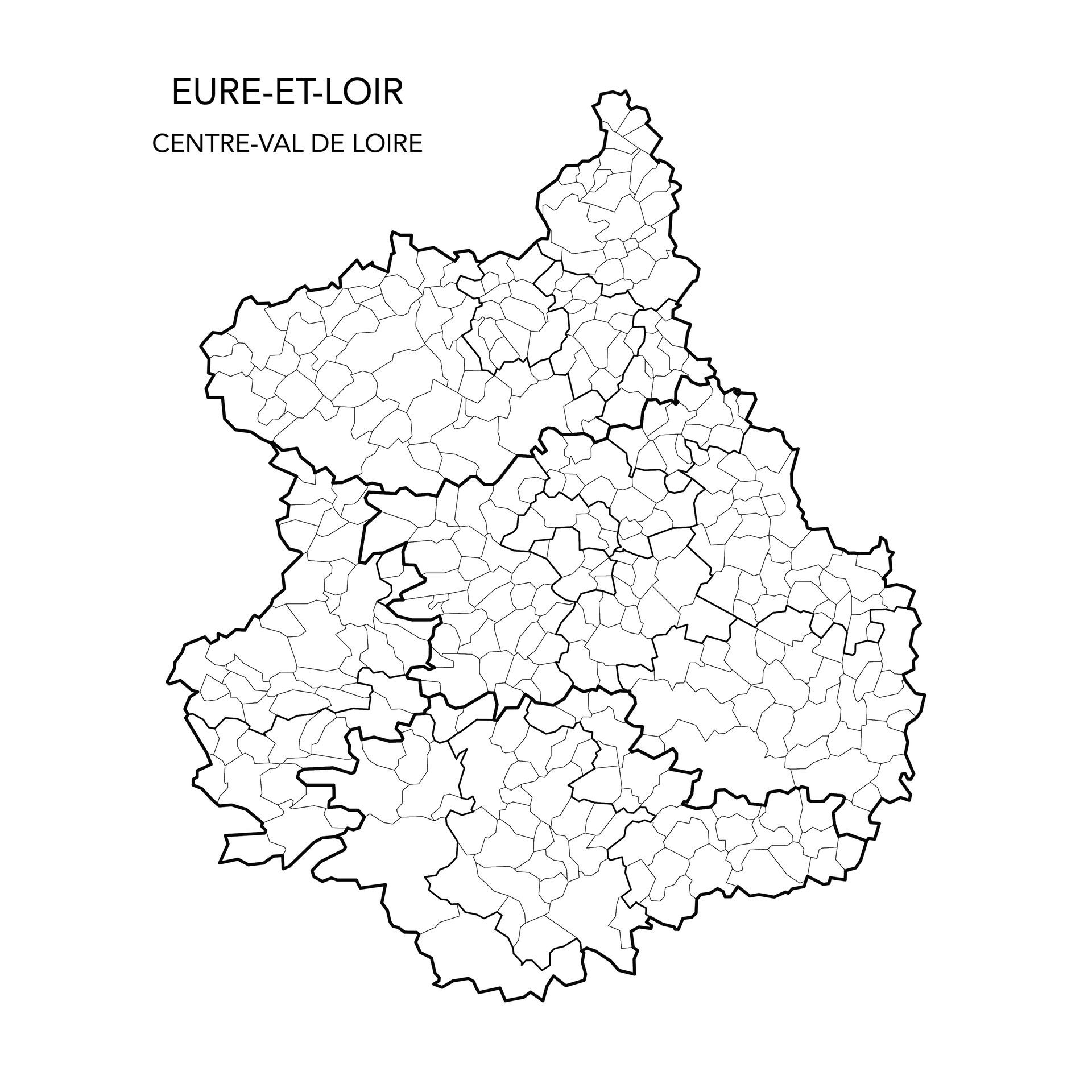 Carte du département d'Eure-et-Loir