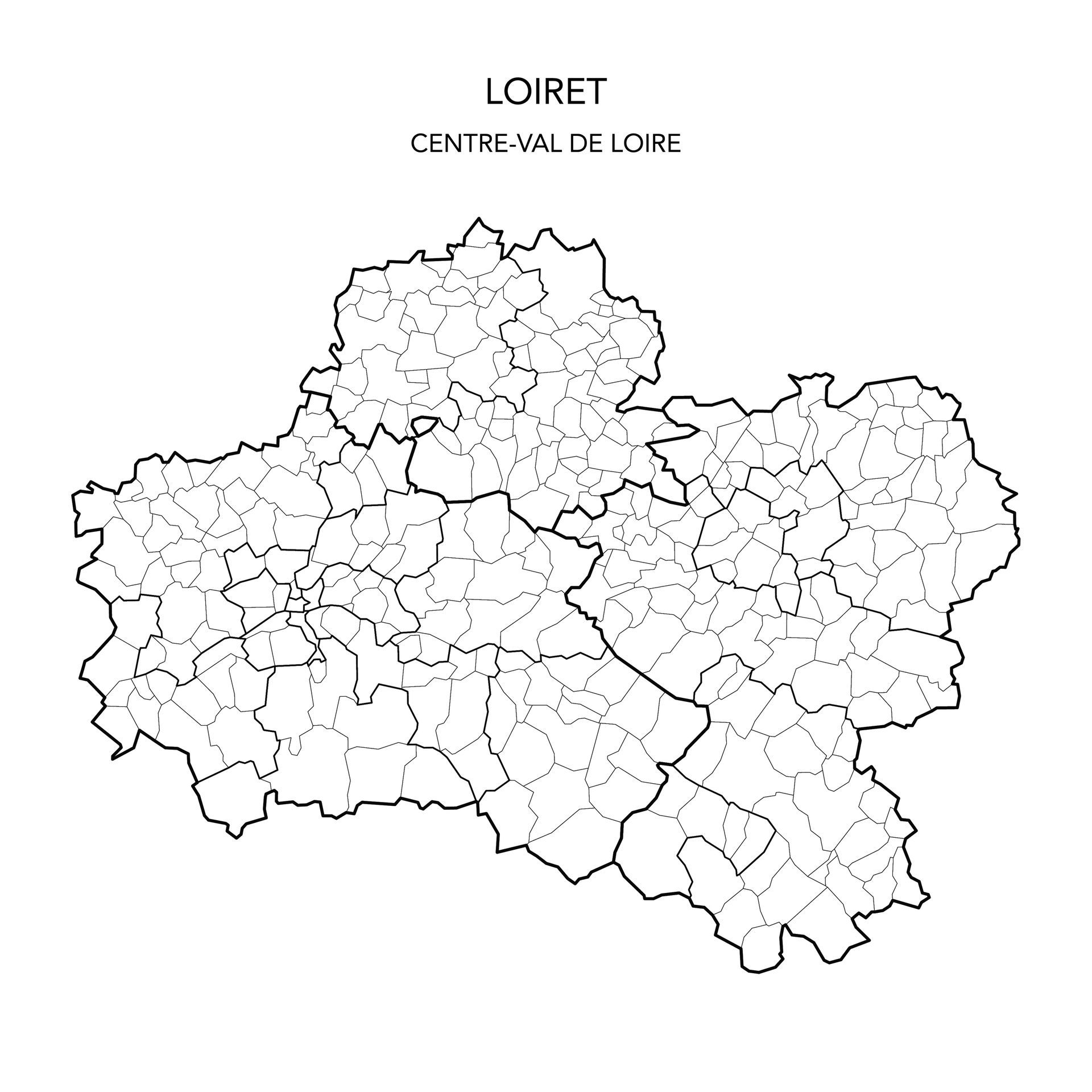 Carte du département du Loiret