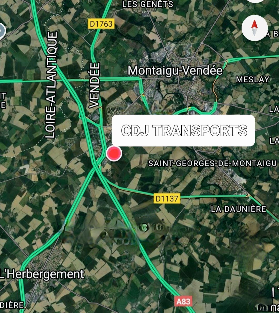 Vue aérienne de Montaigu-Vendée