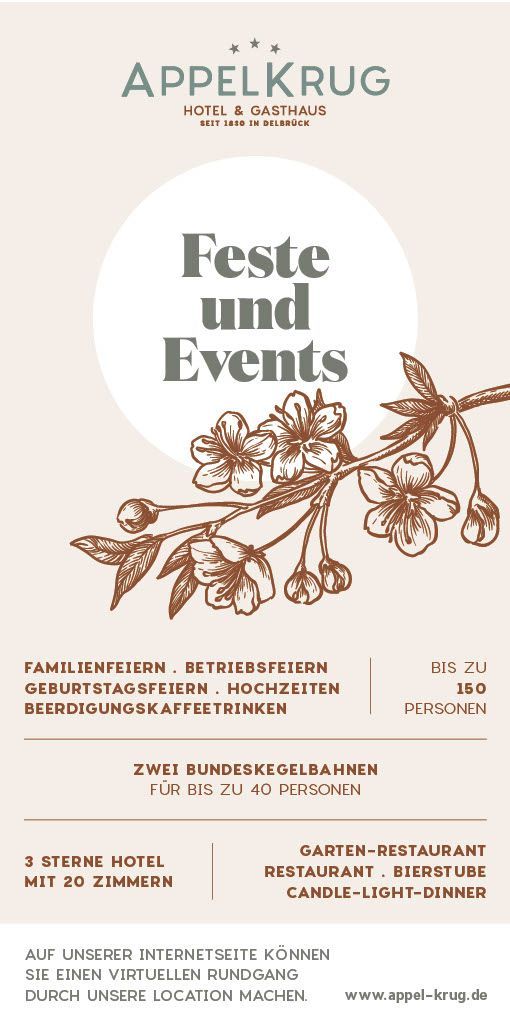 Speisekarte Feste und Events
