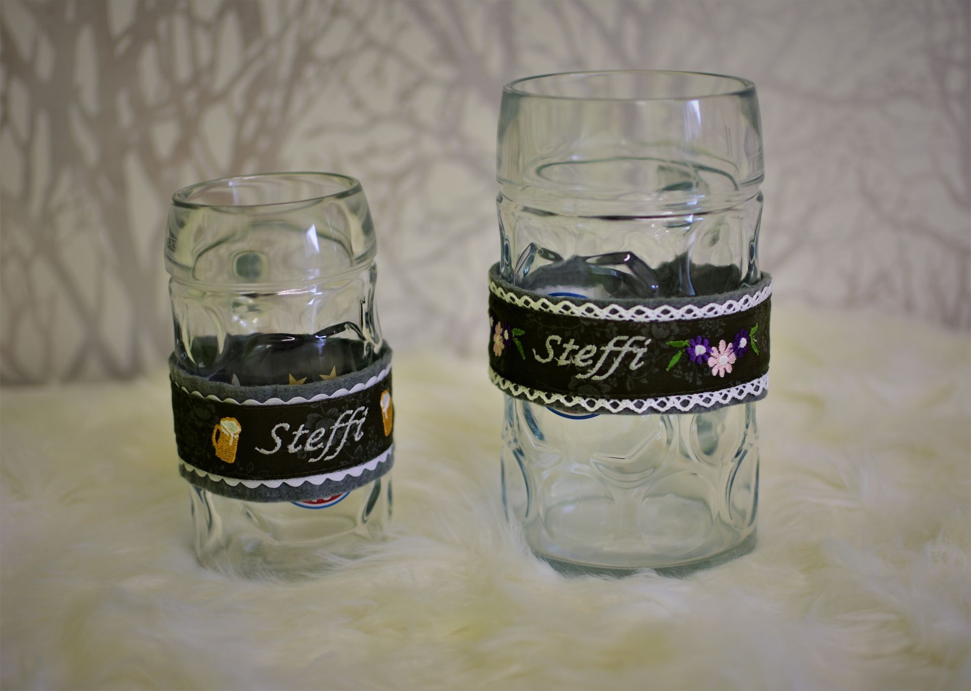 Individuelle Maßkrugbandl, damit man sein Glas nicht verliert