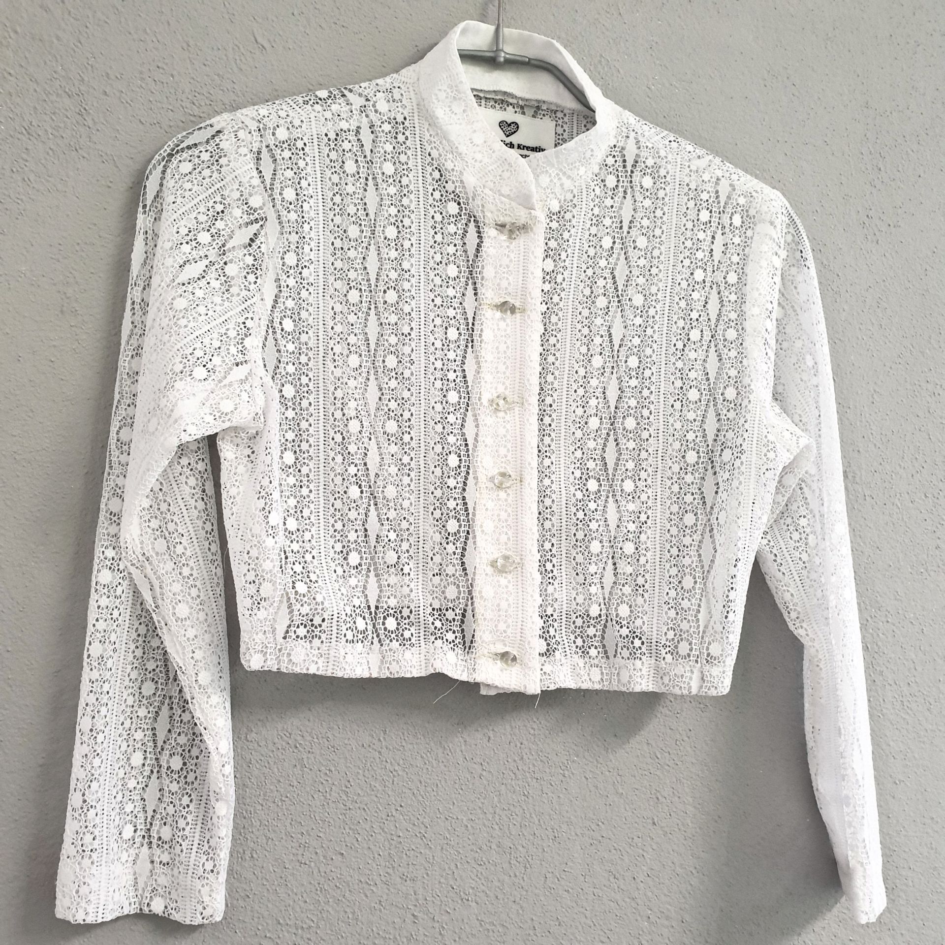 Spitzenbluse Hochgeschlossen