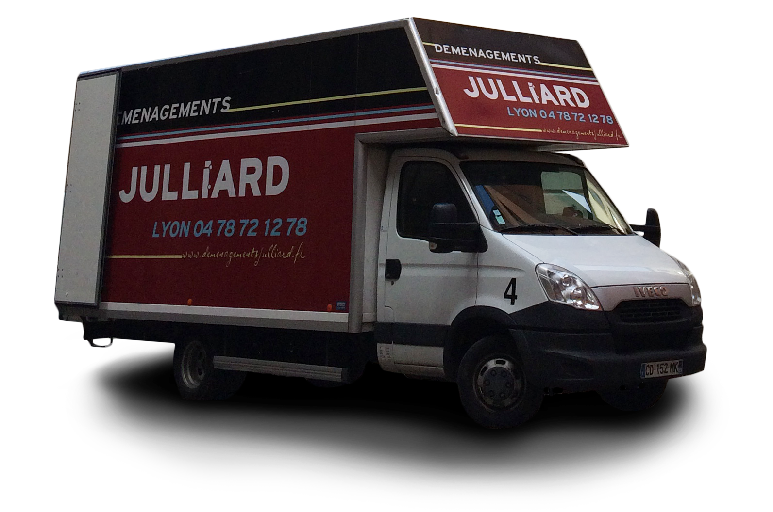 Véhicule de déménagement pour particuliers.