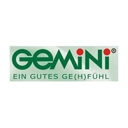 GEMINI logo in green and red with the slogan “EIN GUTES GE(H)FÜHL”