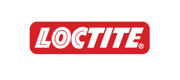Um logotipo vermelho e branco para loctite em um fundo branco