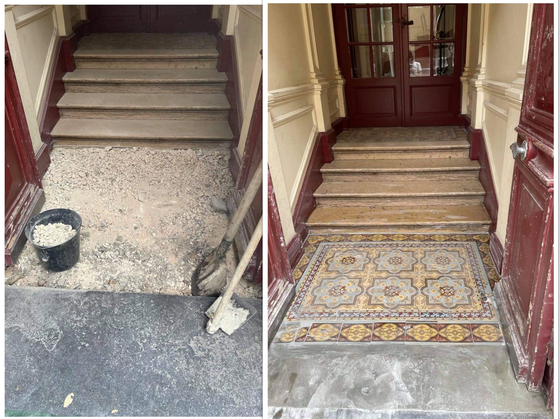 Rénovation d'un pas de porte
