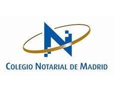 El logotipo del Colegio Notarial de Madrid es una N azul con un anillo dorado alrededor.