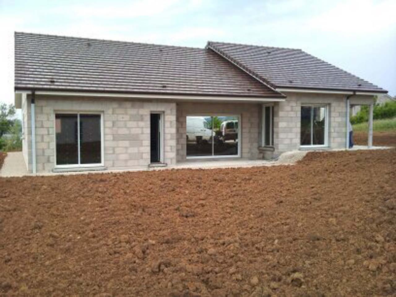 Maison avec baie vitrée