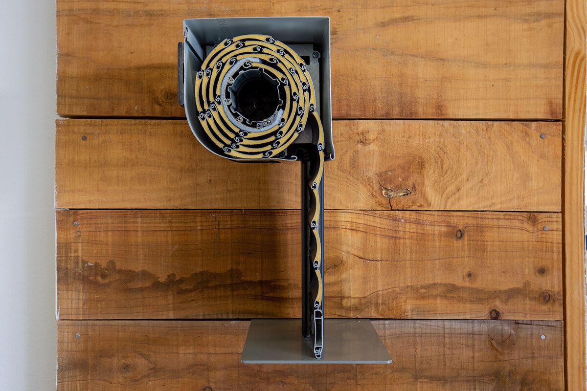 volet roulant en coupe