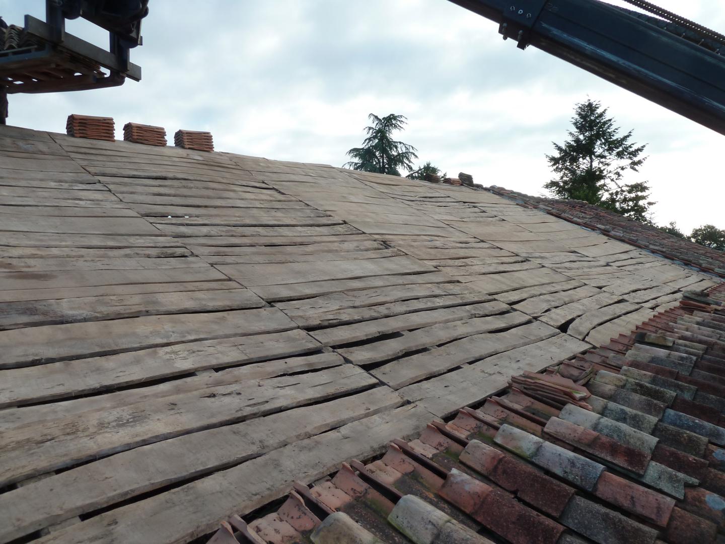 Travaux d'installation de couverture