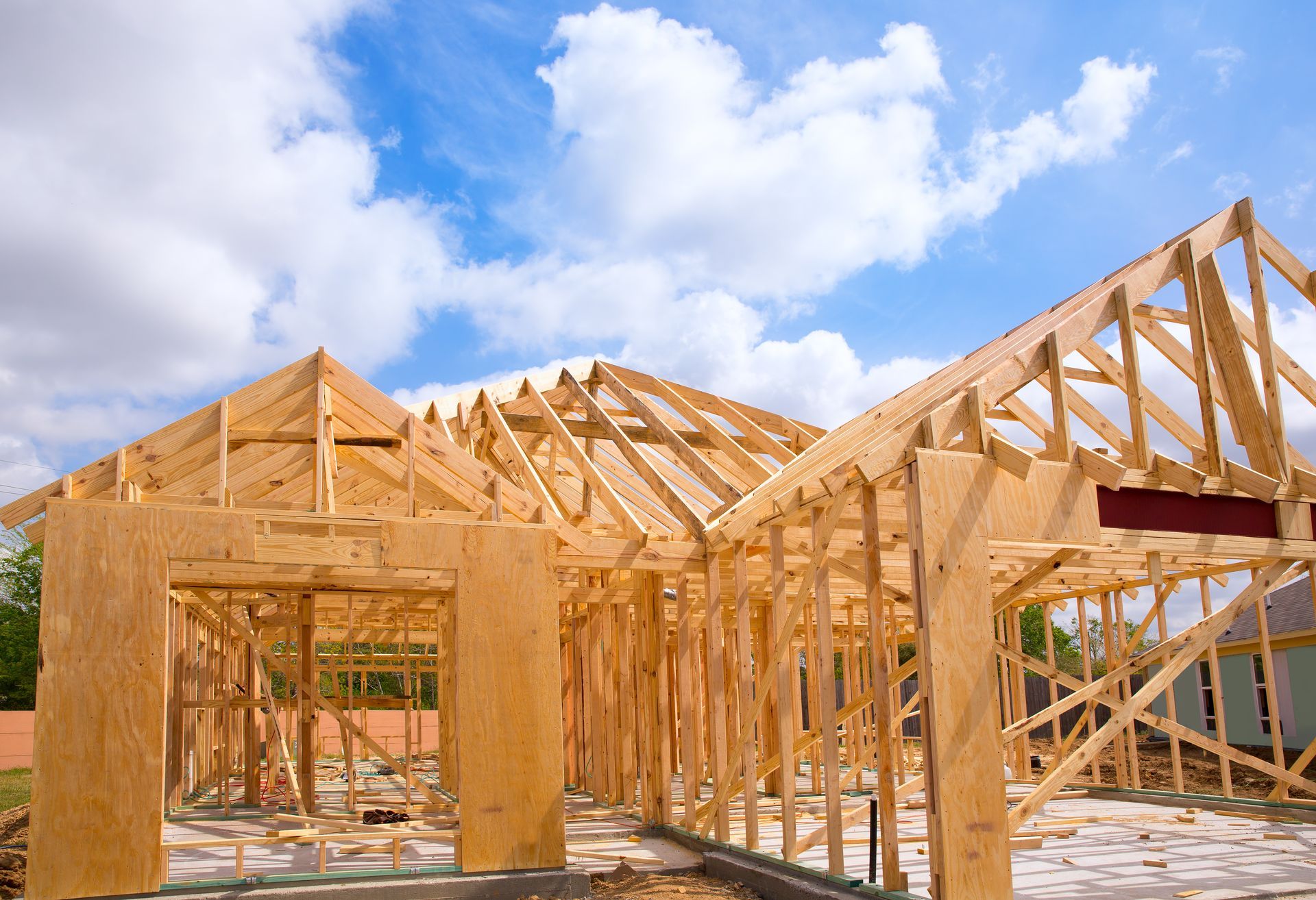 Construction d'une maison en bois