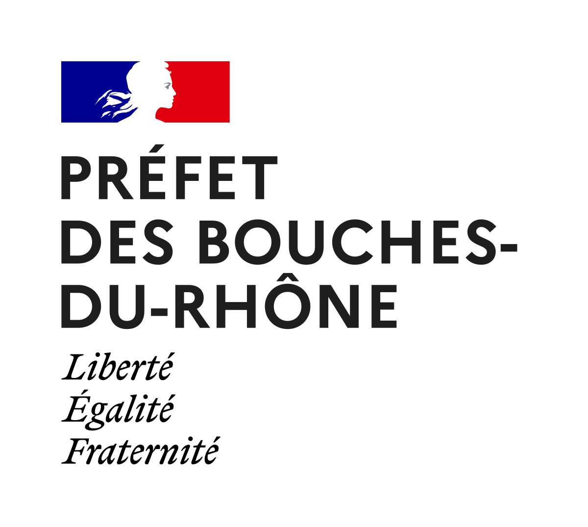 Logotype de la préfecture des Bouches-du-Rhône.