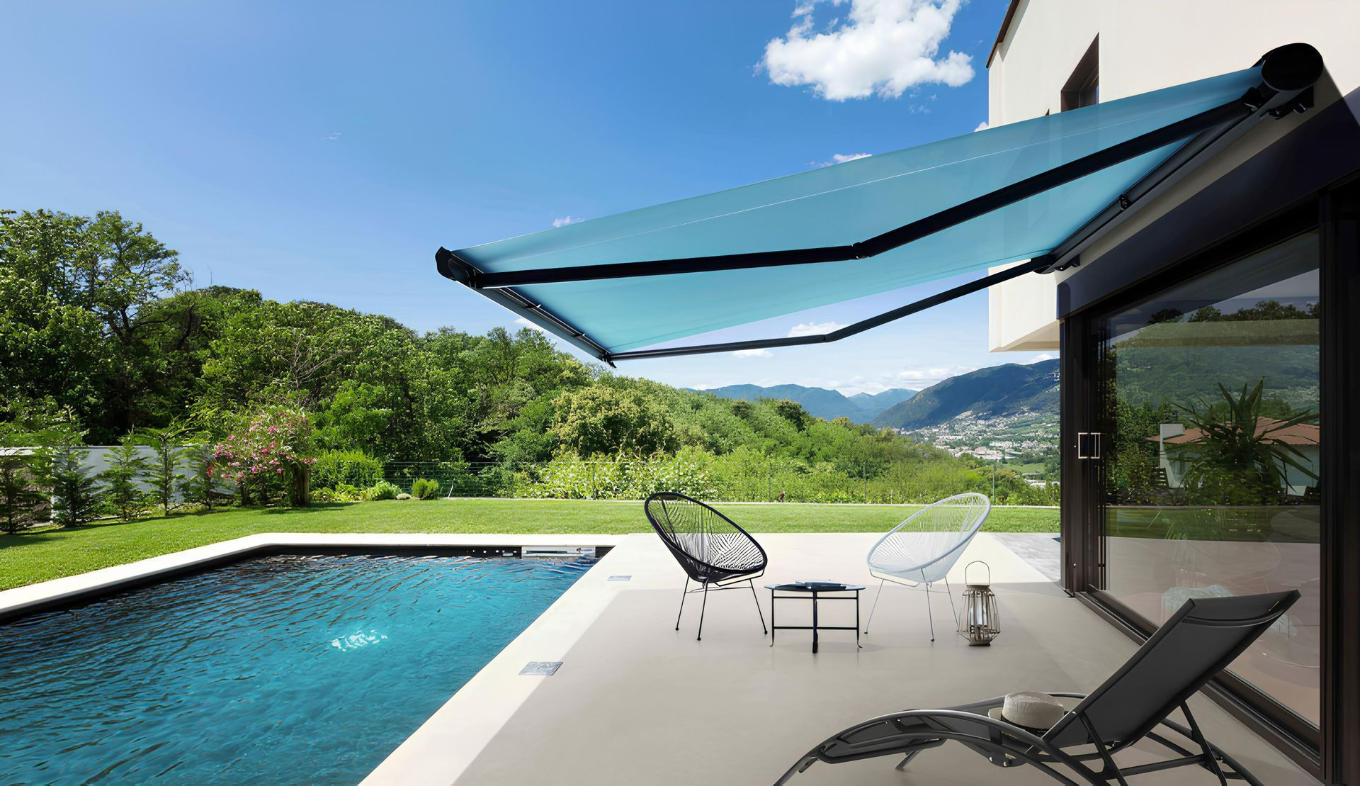 Pergola de la gamme Soltis de Serge Ferrari.