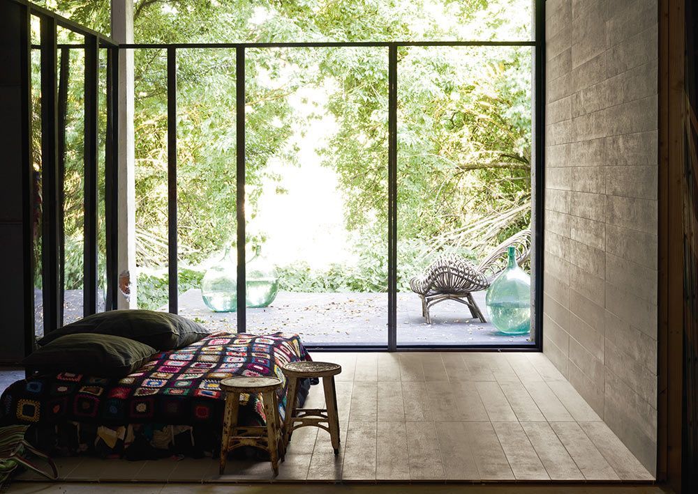 Carrelage intérieur d'un patio