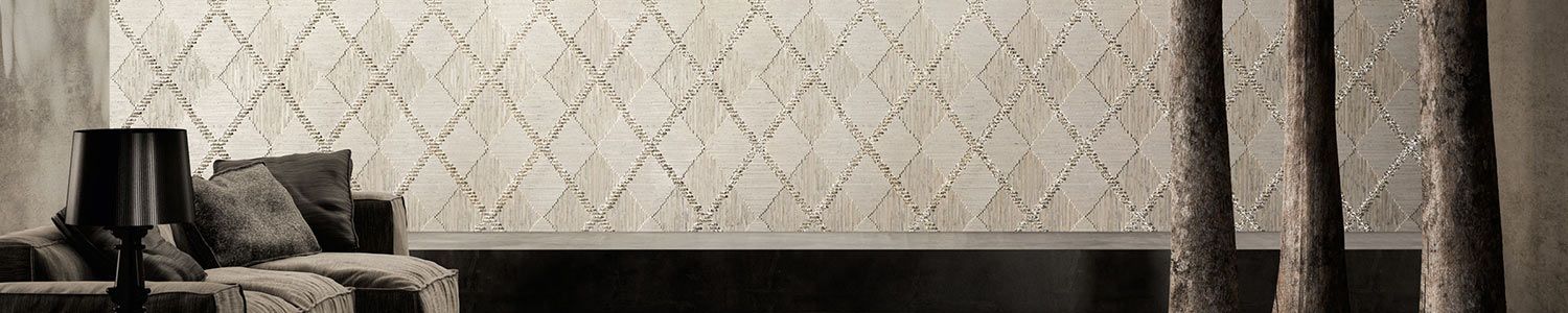 Mur de losanges en pierres naturelles