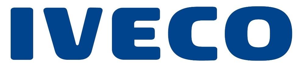 ein blaues Iveco-Logo auf weißem Hintergrund