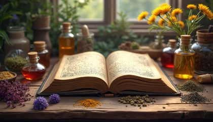 Un amas de pierres, des bougies, un diffuseur et des fleurs sur une table, créant une ambiance digne d'un spa.