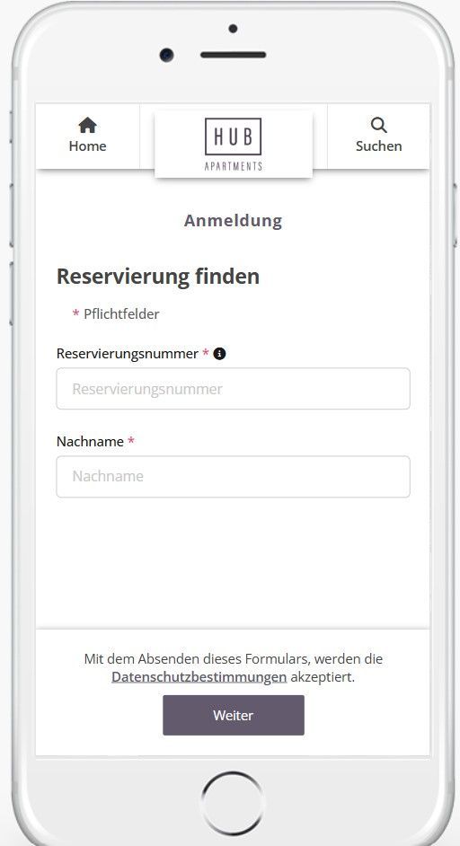 Ein weißes Mobiltelefon mit einer Fremdsprache auf dem Bildschirm.