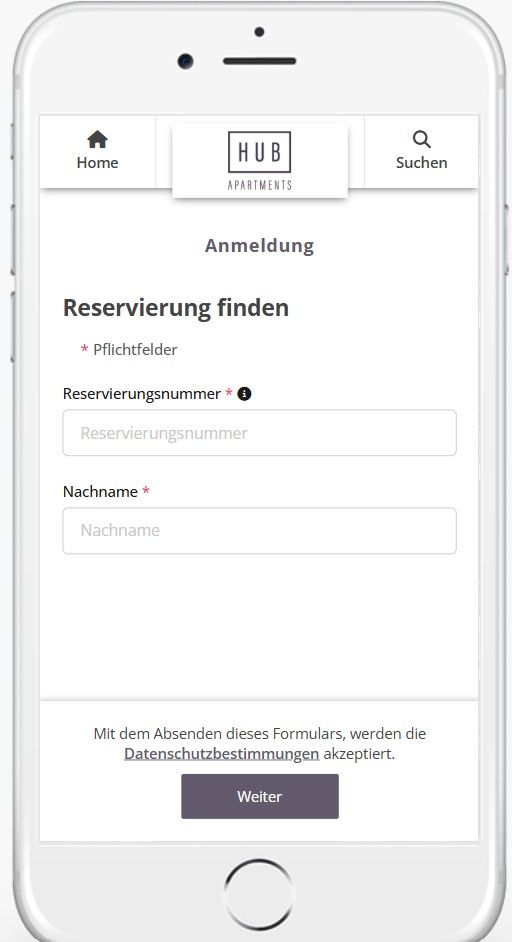 Ein weißes Mobiltelefon mit einer Fremdsprache auf dem Bildschirm.