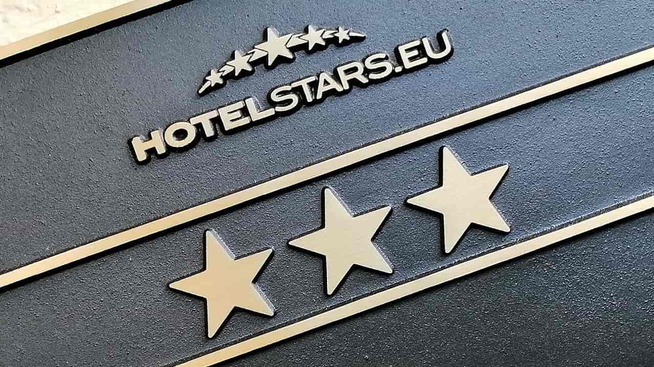 Hotel Stars EU-Siegel mit drei Sternen.
