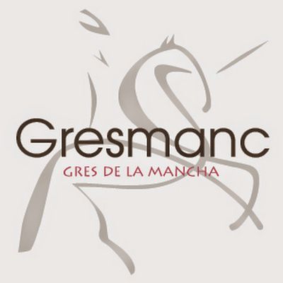 Logotipo de Gresmanc con un cisne gris estilizado y el texto “Gres de la Mancha”.