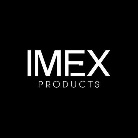 Logotipo de IMEX Products en texto blanco sobre fondo negro