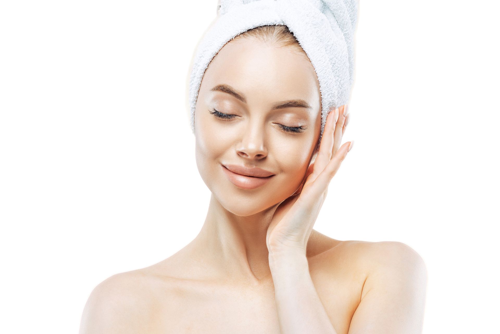 Moitié du visage d'une femme