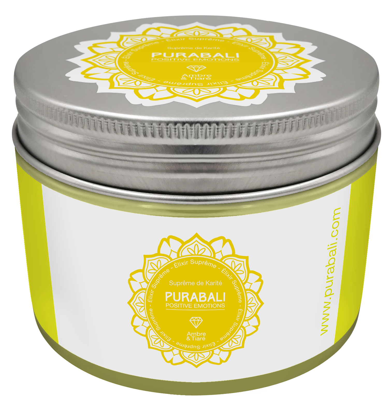 Flacon du produit suprême de karité de la marque Pura Bali