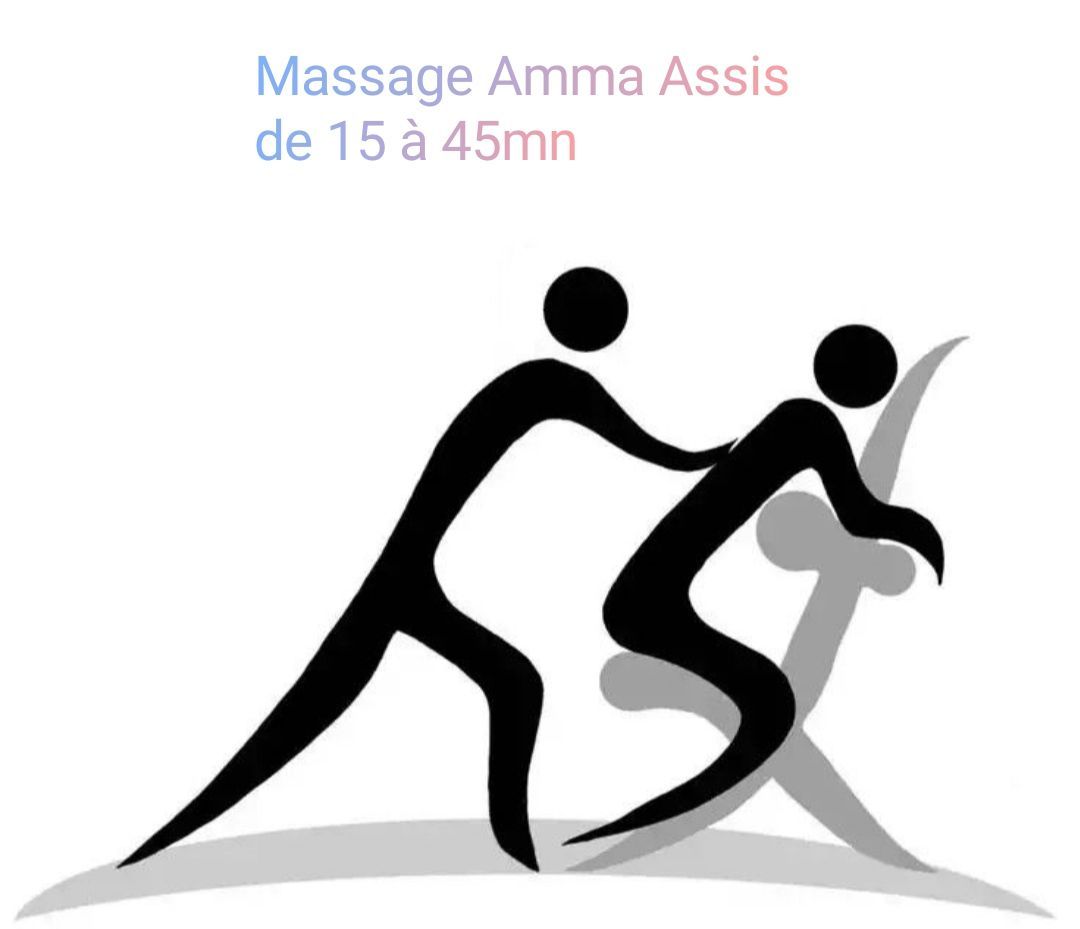 Dessin pour représenter le massage Amma assis