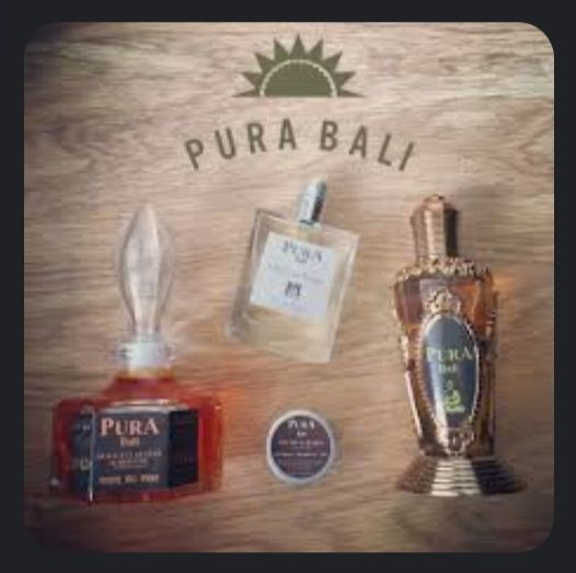 Gamme de parfums Pura Bali et logo de la marque