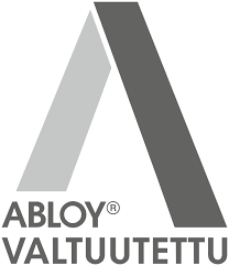 ABLOY VALTUETTU -logo tyylitellyllä harmaalla A-symbolilla