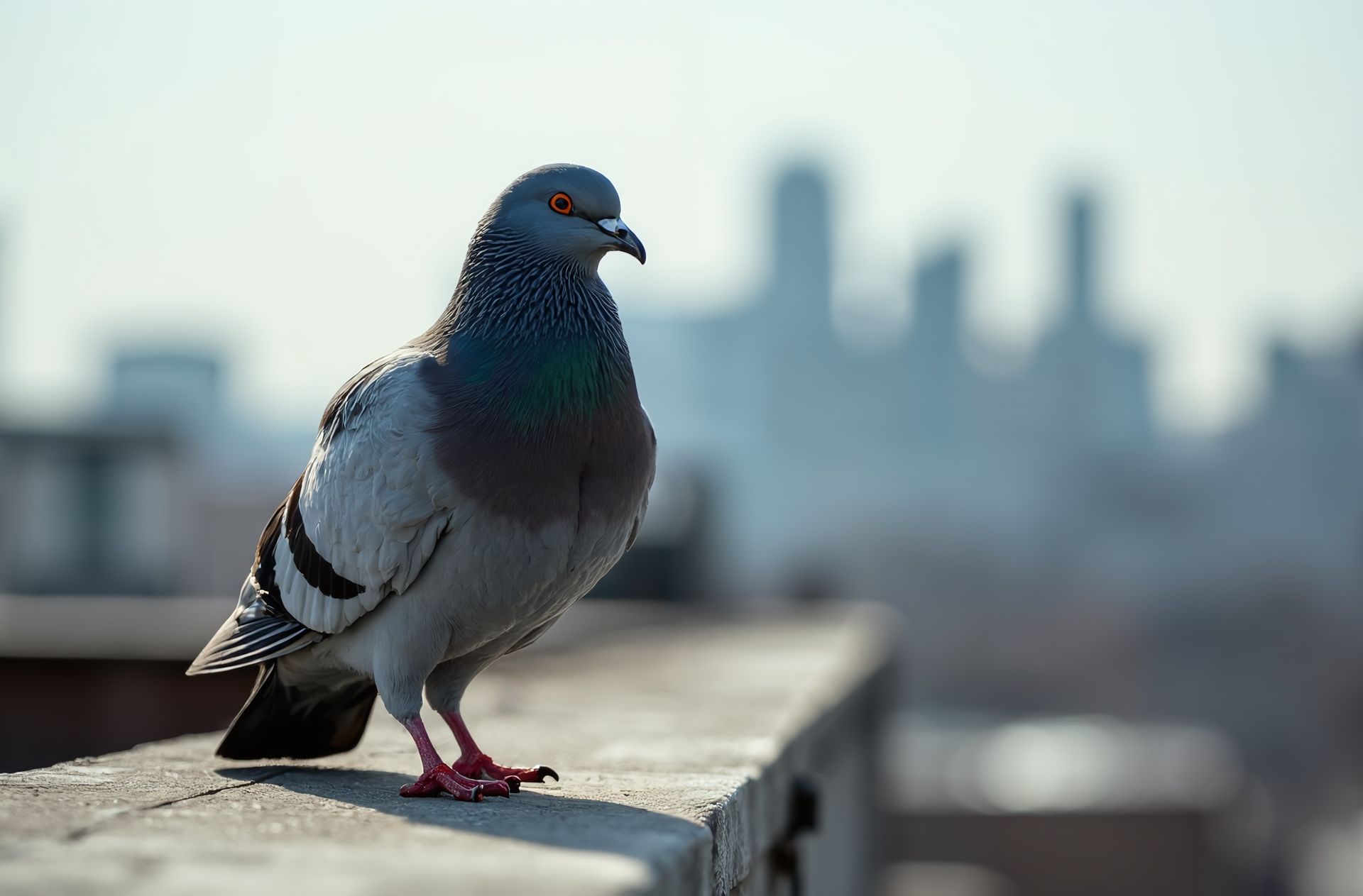 Pigeon sur un toit