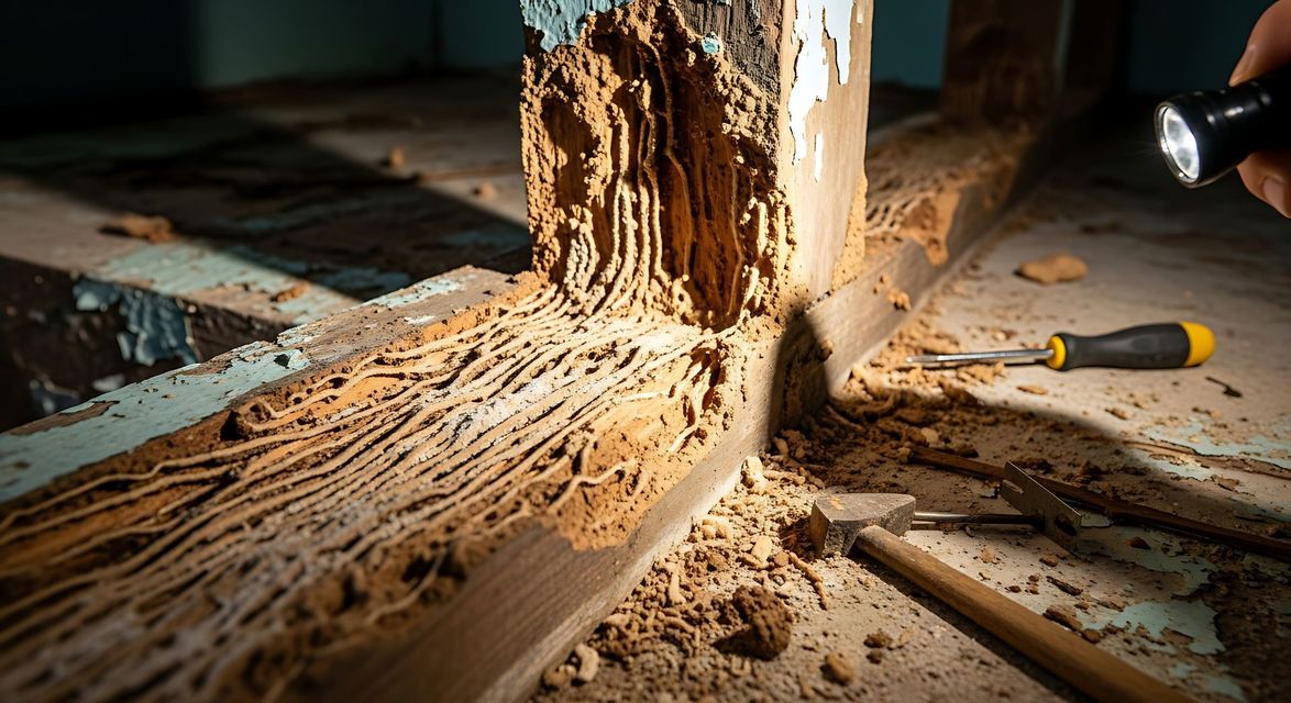 Bois ravagé qui s'effrite