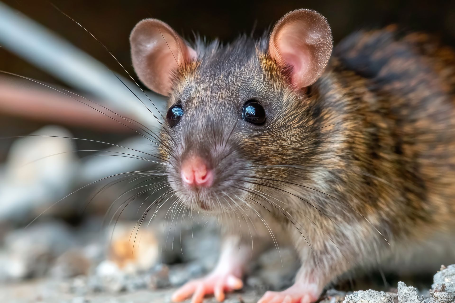 Gros plan sur un rat brun