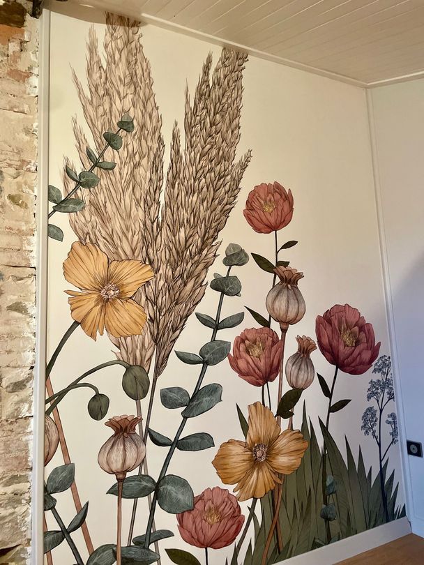 Un papier peint avec des motifs