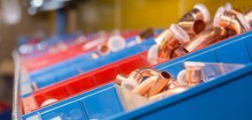 Kuparisia osia putkiin