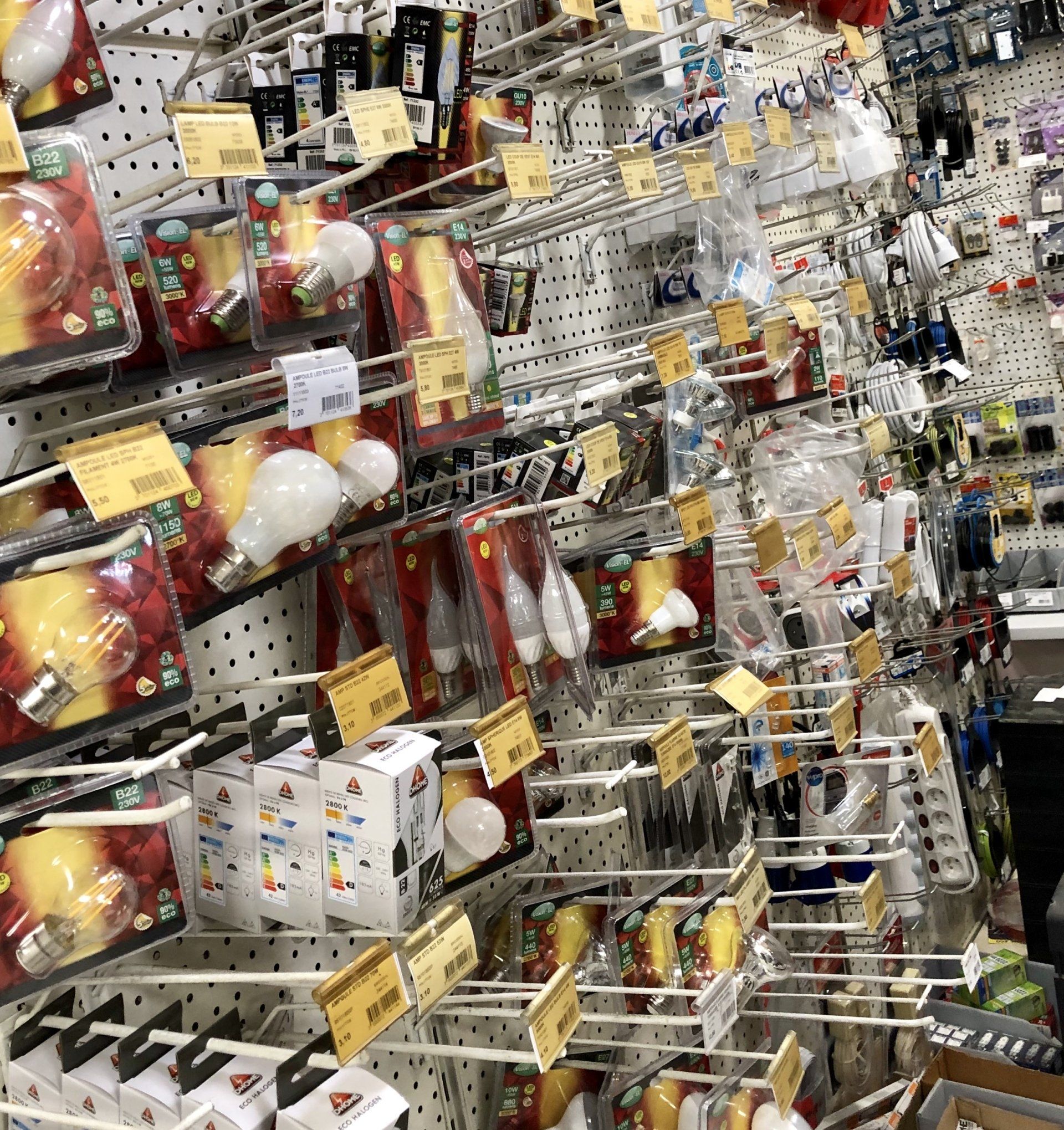Large choix d'ampoules