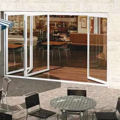 Tür mit Schüco Faltschiebesystem ASS 50 FD.NI