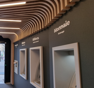 Série de distributeurs automatiques de billets