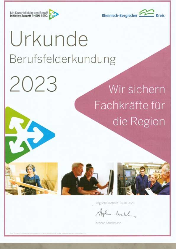 Zertifikat Burk & Hansen