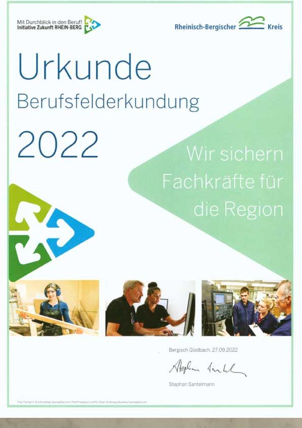 Zertifikat Burk & Hansen