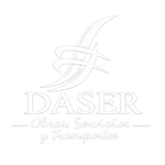 Logotipo de DASER, empresa de infraestructuras. Abajo, La línea 