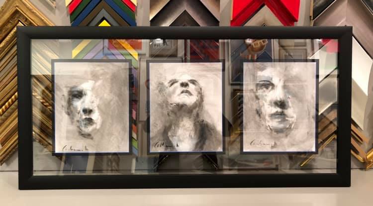 3 oeuvres encadrées