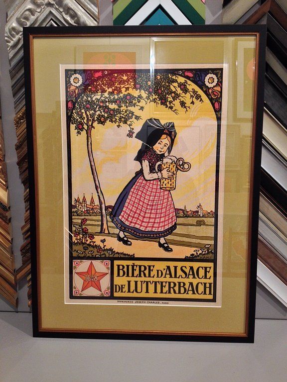 Encadrement bois noir