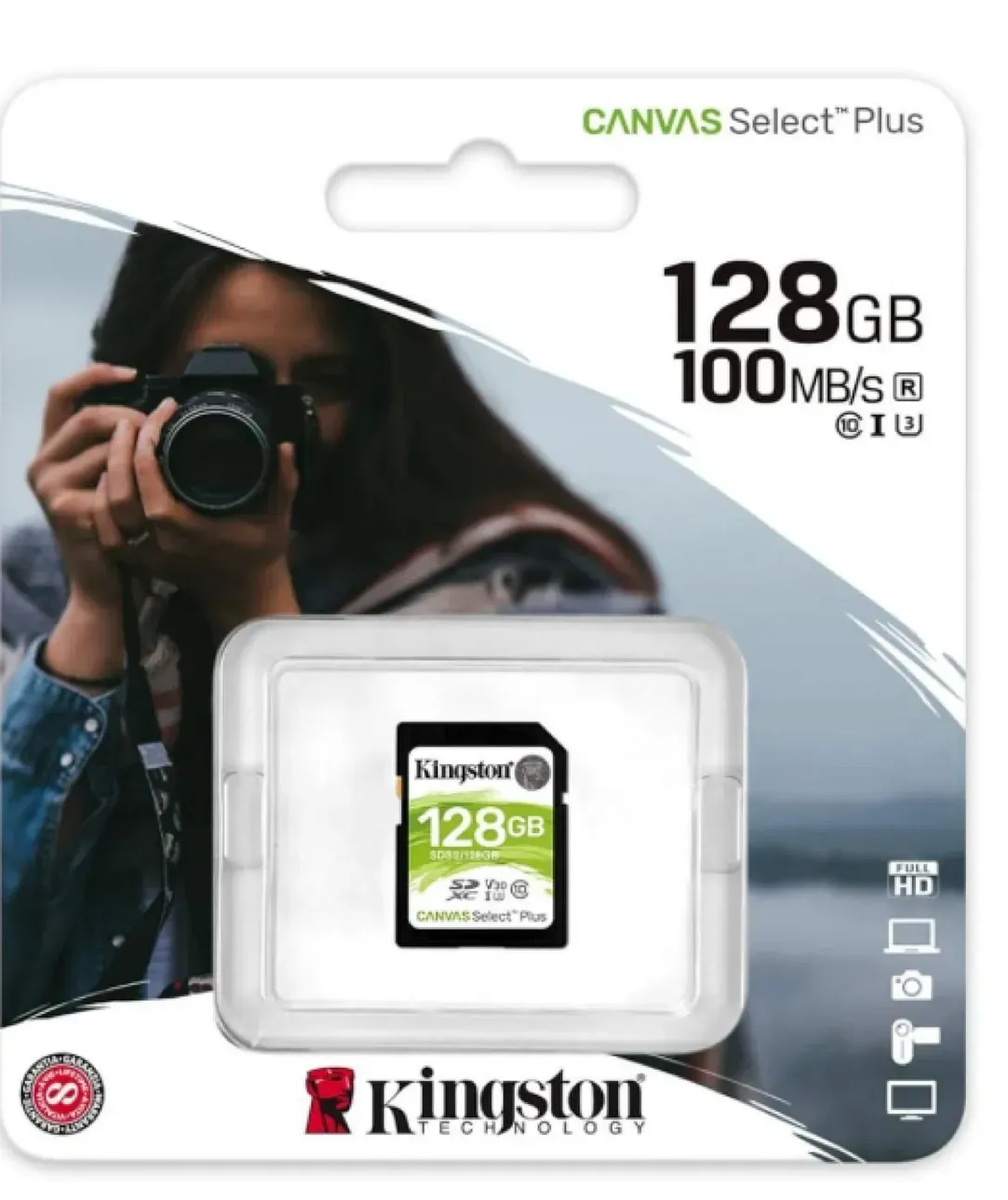 Tarjeta SD Kingston Canvas Select Plus de 128 GB